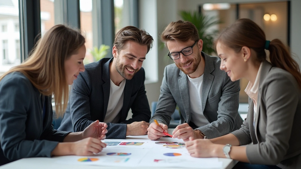 Team collaboreert aan prototype in design meeting